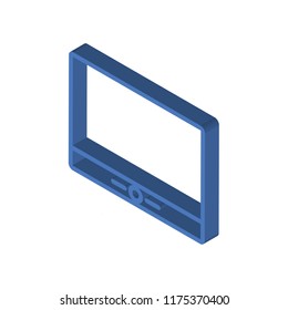 Monitor isometric left top view 3D icon