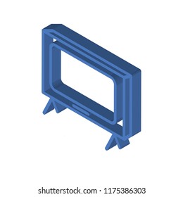 Monitor isometric left top view 3D icon