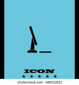 Monitor with keyboard.