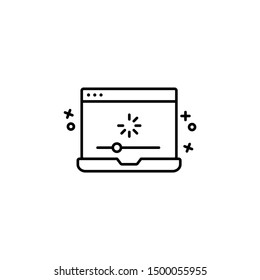 Monitor laptop loading icon. Element of quit smoking icon