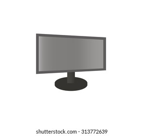 monitor for laptop on white background