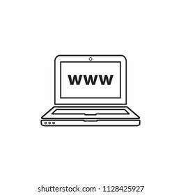 Monitor laptop vector icon illustration.