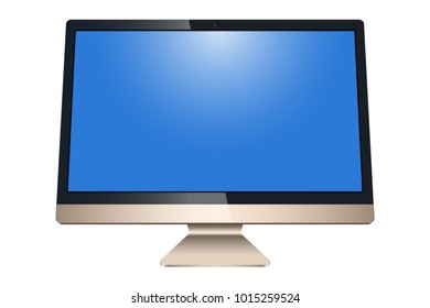Monitor, LCD isolated white background.