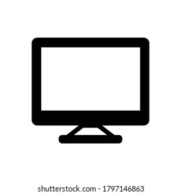 monitor, lcd symbol line icon, Vector Illustration