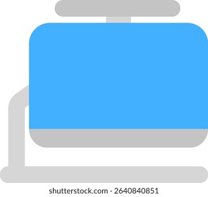 monitor and lightbar icon flat style design