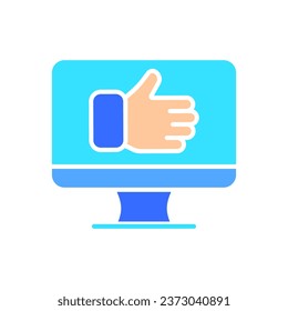 Monitor con un icono de línea similar. Tecnología, pantalla, TV, ordenador, resolución, tiempo libre. Icono de color vectorial en un fondo blanco para negocios y publicidad.