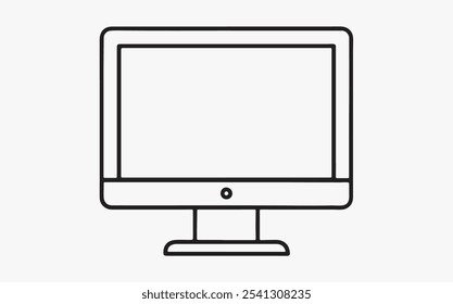 Monitor line art vector icon