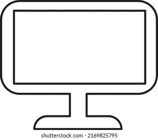 monitor line art vector illustration on white background..eps

