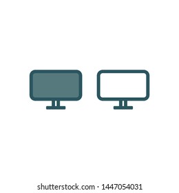 Monitor line and fill icon