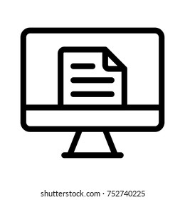 monitor line icon 