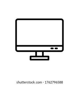 Monitor line icon, desktop line icon. Design template vector