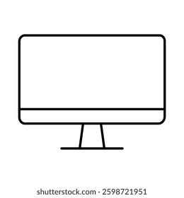 Monitor Line Icon. Device, Technology, Smart Device, AI Line Editable Stroke Icons