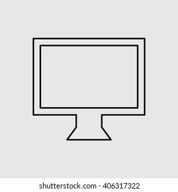 Monitor line icon. Eps-10.