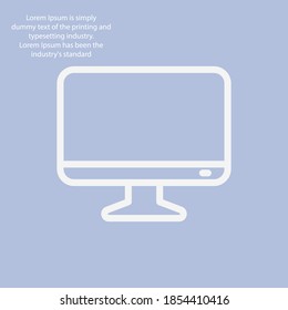 monitor line icon, outline vector illustration.
