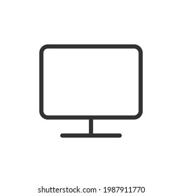 Monitor line icon in trendy style. Stroke vector pictogram isolated on a white background. Monitor premium outline icons.
