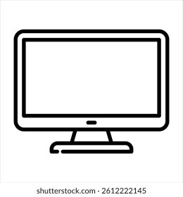 Monitor Line Icon Vector Illustration