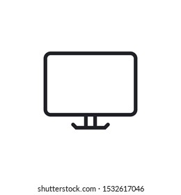 Monitor Line Icon Vector Symbol Eps
