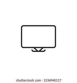 Monitor Line Icon Vector Symbol Eps