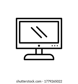 Monitor line icon vector template