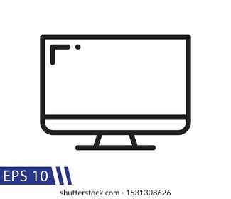 monitor line style icon, illustration design template on white background. EPS 10