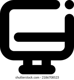 Monitor line style icon vector design and illustration template