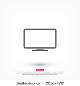 monitor line vector icon