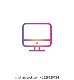Monitor  - Line Vector Icon
