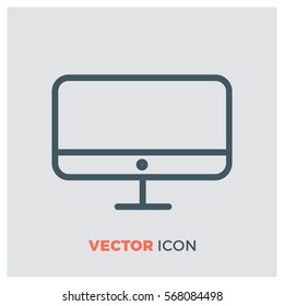 monitor line vector icon