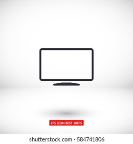 monitor line vector icon