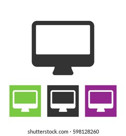 monitor line vector icon