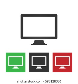 monitor line vector icon