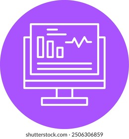 Monitor Line Vector Icon Design