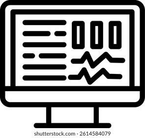 Monitor Line Vector Icon Design