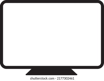 monitorear la ilustración de icono vectorial de línea en fondo blanco..eps

