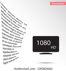 monitor line vector icon . Lorem Ipsum Illustration design