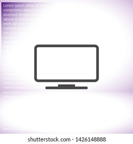 monitor line vector icon . Lorem Ipsum Illustration design