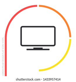 monitor line vector icon . Lorem Ipsum Illustration design
