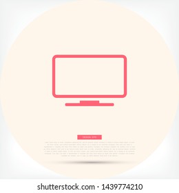 monitor line vector icon . Lorem Ipsum Illustration design