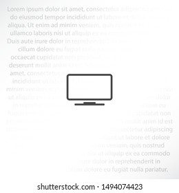 monitor line vector icon . Lorem Ipsum Illustration design