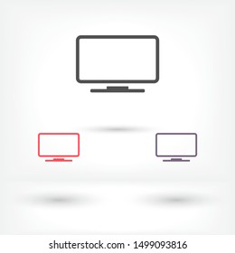 monitor line vector icon . Lorem Ipsum Illustration design