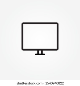 monitor line vector sign icon