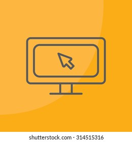 Monitor, linear icon