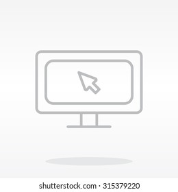 Monitor, linear icon