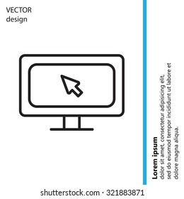 Monitor, linear icon