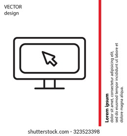 Monitor, linear icon