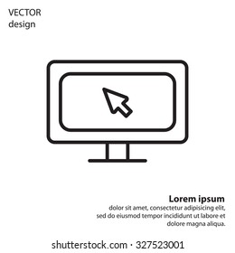 Monitor, linear icon