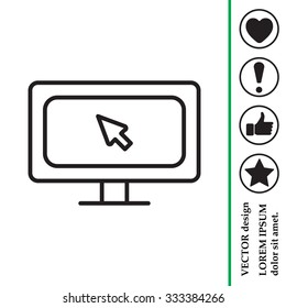Monitor, linear icon