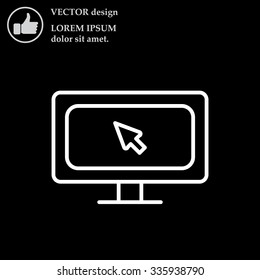Monitor, linear icon