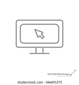 Monitor, linear icon