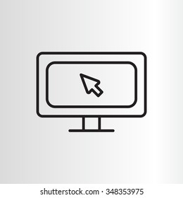 Monitor, linear icon